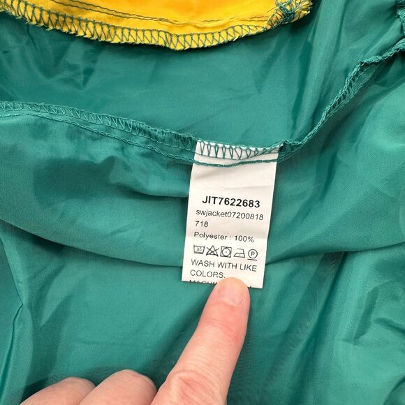 Shein Retro Vintage-Inspired Colorblock Windbreaker Jacket M Y2K 90s Full Zip - Picture 3 of 12